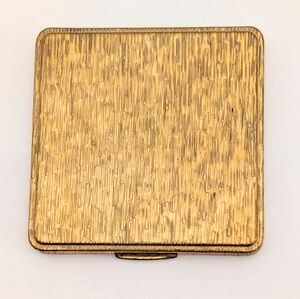 Vintage Collectible Kigu England Mid-Century Modern Gold Powder Compact